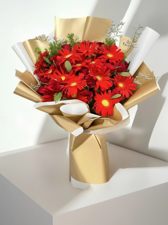 Kırmızı Gerbera Buketi