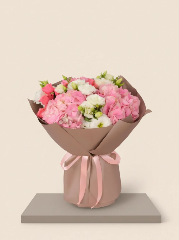 Ortanca ve Pembe Buket