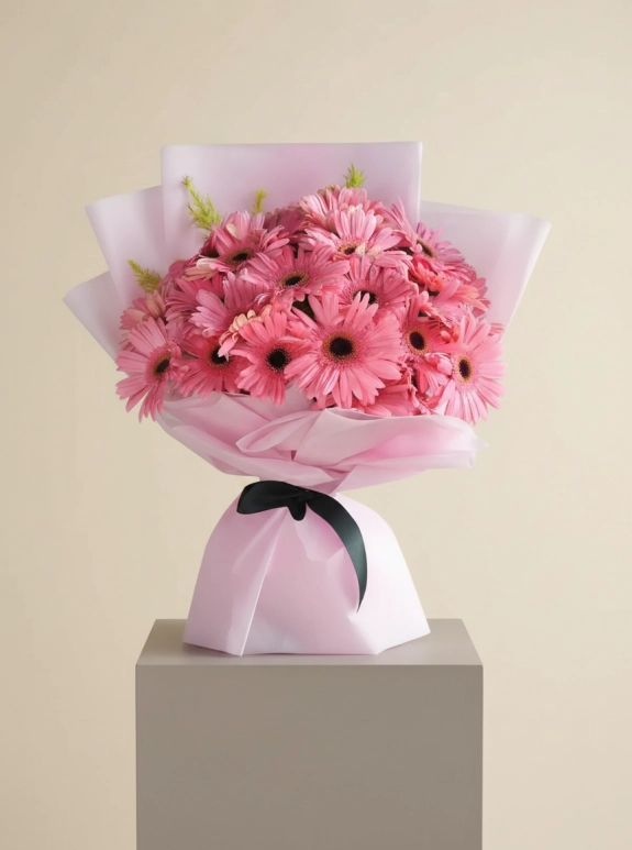 Pembe Büyük Gerbera Buketi