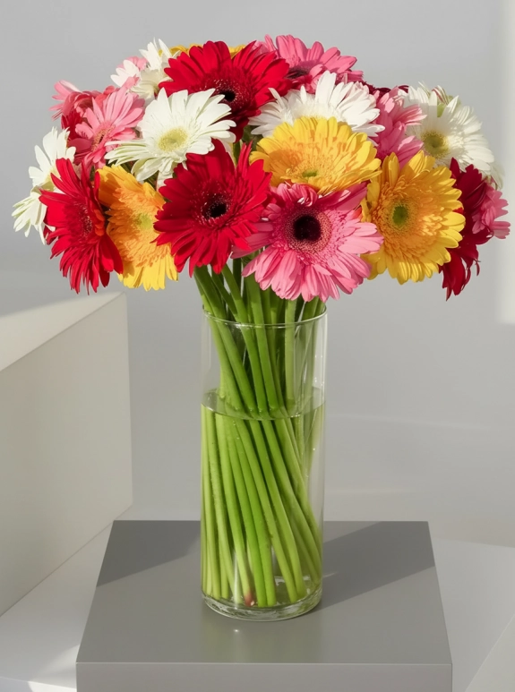 Vazoda Renkli Gerbera